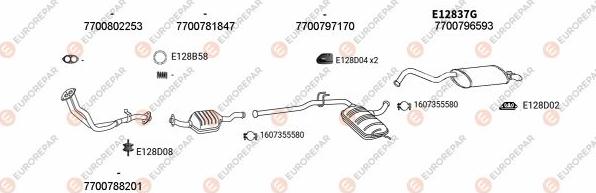 EUROREPAR EXH102663 - Система випуску ОГ autocars.com.ua