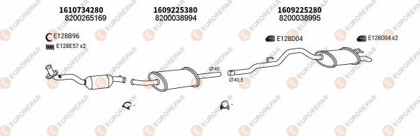 EUROREPAR EXH102665 - Система випуску ОГ autocars.com.ua