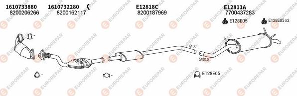 EUROREPAR EXH102667 - Система випуску ОГ autocars.com.ua