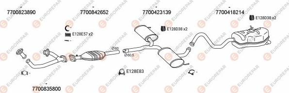 EUROREPAR EXH102668 - Система випуску ОГ autocars.com.ua