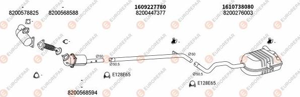 EUROREPAR EXH102672 - Система випуску ОГ autocars.com.ua