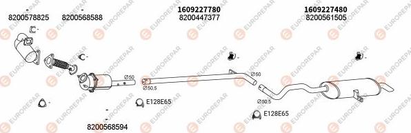 EUROREPAR EXH102673 - Система випуску ОГ autocars.com.ua