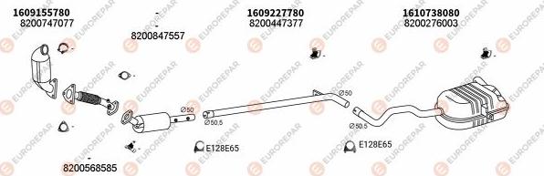 EUROREPAR EXH102682 - Система выпуска ОГ avtokuzovplus.com.ua