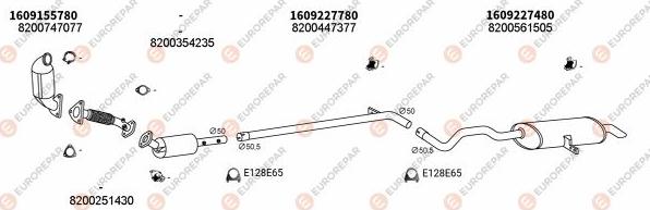 EUROREPAR EXH102683 - Система випуску ОГ autocars.com.ua
