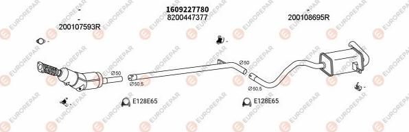 EUROREPAR EXH102685 - Система випуску ОГ autocars.com.ua