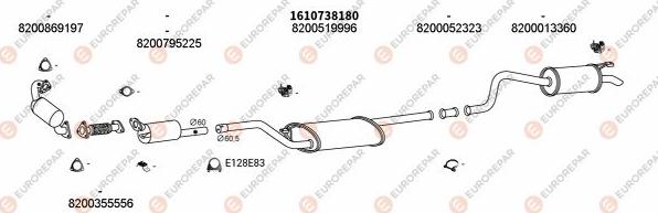 EUROREPAR EXH102689 - Система випуску ОГ autocars.com.ua