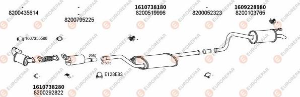 EUROREPAR EXH102691 - Система випуску ОГ autocars.com.ua