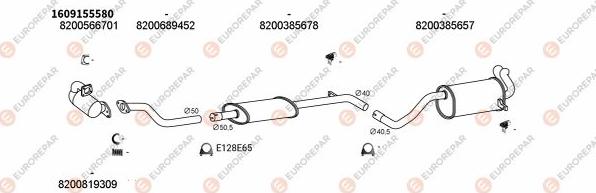 EUROREPAR EXH102699 - Система випуску ОГ autocars.com.ua
