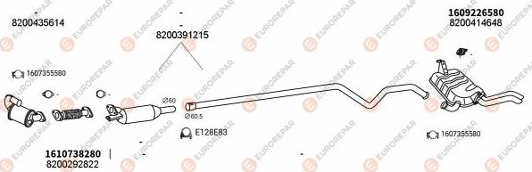 EUROREPAR EXH102708 - Система випуску ОГ autocars.com.ua