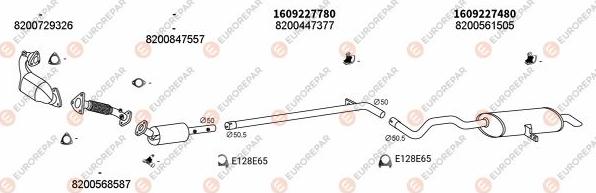 EUROREPAR EXH102710 - Система випуску ОГ autocars.com.ua