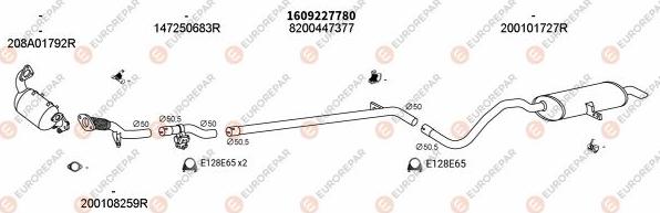 EUROREPAR EXH102721 - Система випуску ОГ autocars.com.ua