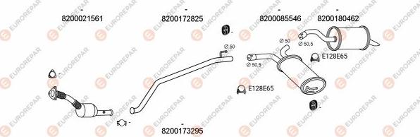 EUROREPAR EXH102726 - Система випуску ОГ autocars.com.ua