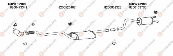EUROREPAR EXH102727 - Система випуску ОГ autocars.com.ua