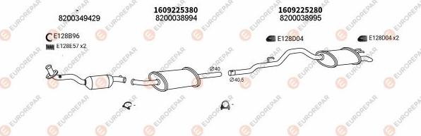 EUROREPAR EXH102728 - Система випуску ОГ autocars.com.ua