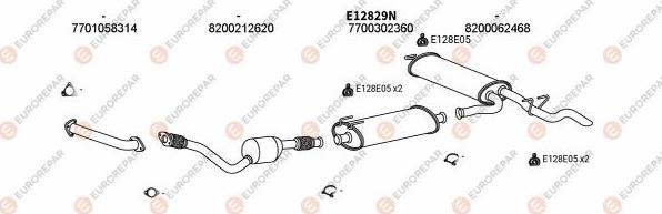 EUROREPAR EXH102750 - Система выпуска ОГ avtokuzovplus.com.ua