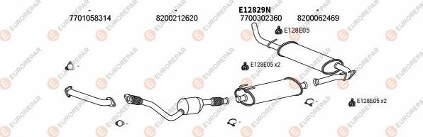 EUROREPAR EXH102751 - Система выпуска ОГ avtokuzovplus.com.ua