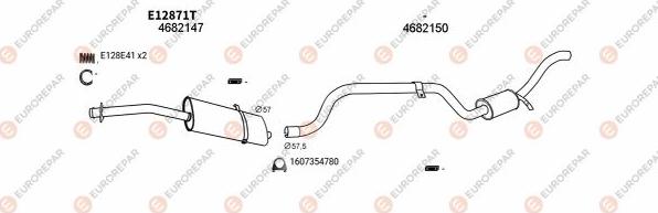 EUROREPAR EXH102759 - Система выпуска ОГ avtokuzovplus.com.ua