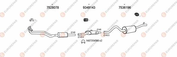 EUROREPAR EXH102765 - Система выпуска ОГ avtokuzovplus.com.ua