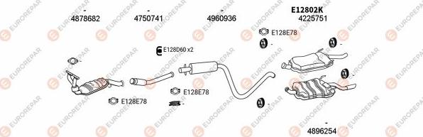 EUROREPAR EXH102768 - Система випуску ОГ autocars.com.ua