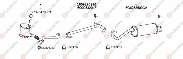 EUROREPAR EXH102849 - Система выпуска ОГ avtokuzovplus.com.ua