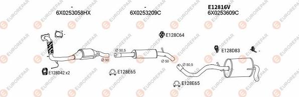 EUROREPAR EXH102862 - Система випуску ОГ autocars.com.ua