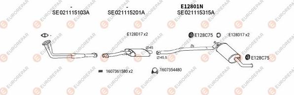 EUROREPAR EXH102893 - Система випуску ОГ autocars.com.ua