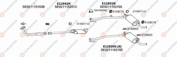 EUROREPAR EXH102894 - Система випуску ОГ autocars.com.ua