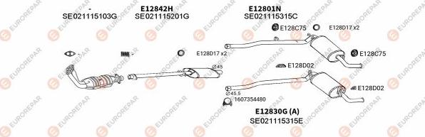 EUROREPAR EXH102895 - Система выпуска ОГ avtokuzovplus.com.ua