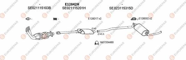 EUROREPAR EXH102939 - Система випуску ОГ autocars.com.ua