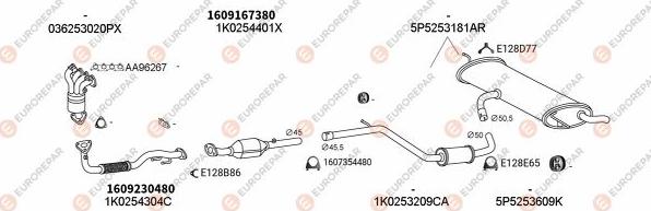 EUROREPAR EXH102972 - Система випуску ОГ autocars.com.ua