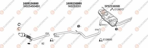 EUROREPAR EXH102978 - Система выпуска ОГ avtokuzovplus.com.ua