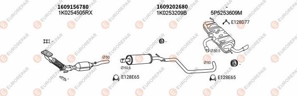 EUROREPAR EXH103047 - Система випуску ОГ autocars.com.ua