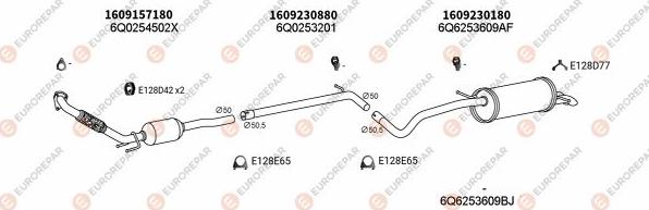 EUROREPAR EXH103048 - Система випуску ОГ autocars.com.ua