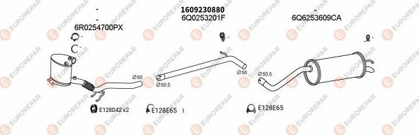 EUROREPAR EXH103049 - Система випуску ОГ autocars.com.ua