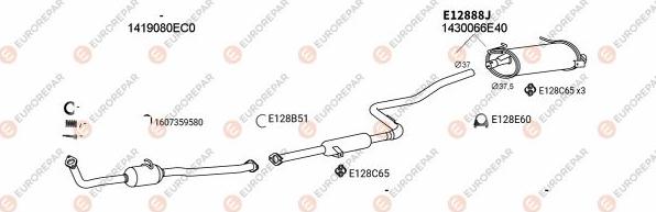 EUROREPAR EXH103059 - Система випуску ОГ autocars.com.ua