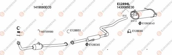EUROREPAR EXH103061 - Система випуску ОГ autocars.com.ua