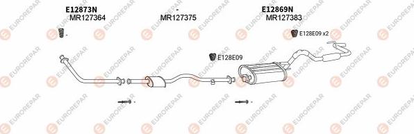 EUROREPAR EXH103089 - Система випуску ОГ autocars.com.ua