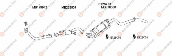 EUROREPAR EXH103090 - Система випуску ОГ autocars.com.ua