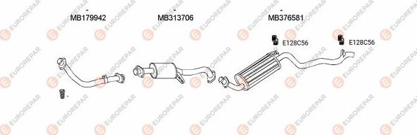 EUROREPAR EXH103091 - Система випуску ОГ autocars.com.ua