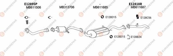 EUROREPAR EXH103099 - Система випуску ОГ autocars.com.ua