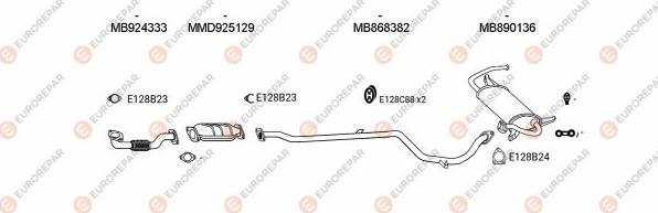 EUROREPAR EXH103102 - Система випуску ОГ autocars.com.ua