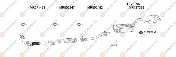 EUROREPAR EXH103112 - Система випуску ОГ autocars.com.ua