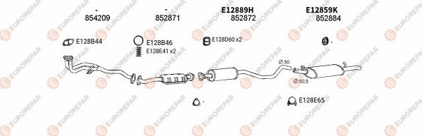 EUROREPAR EXH103173 - Система випуску ОГ autocars.com.ua
