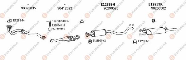 EUROREPAR EXH103175 - Система випуску ОГ autocars.com.ua