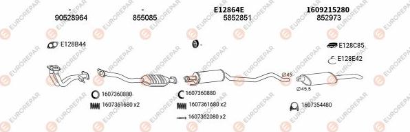 EUROREPAR EXH103183 - Система випуску ОГ autocars.com.ua