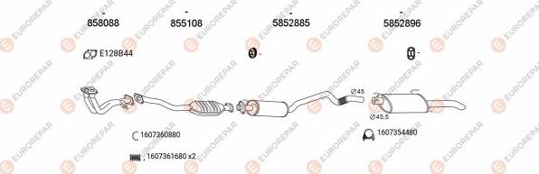 EUROREPAR EXH103184 - Система випуску ОГ autocars.com.ua