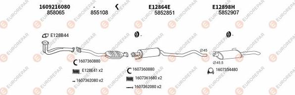EUROREPAR EXH103185 - Система випуску ОГ autocars.com.ua
