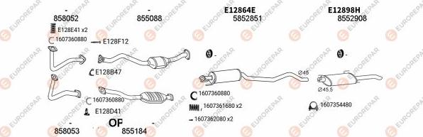 EUROREPAR EXH103192 - Система випуску ОГ autocars.com.ua