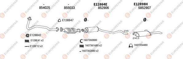 EUROREPAR EXH103194 - Система випуску ОГ autocars.com.ua