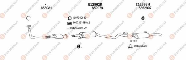 EUROREPAR EXH103196 - Система випуску ОГ autocars.com.ua
